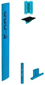 F-One Alu Foil Mast Titan 75 Juego